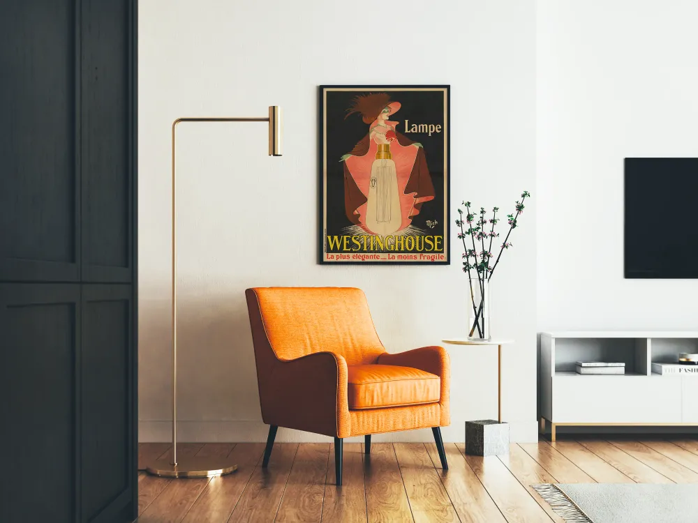 Affiche vintage Lampe Westinghouse style Art déco
