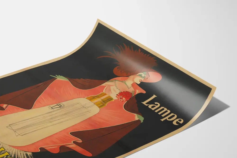 Affiche vintage Lampe Westinghouse style Art déco