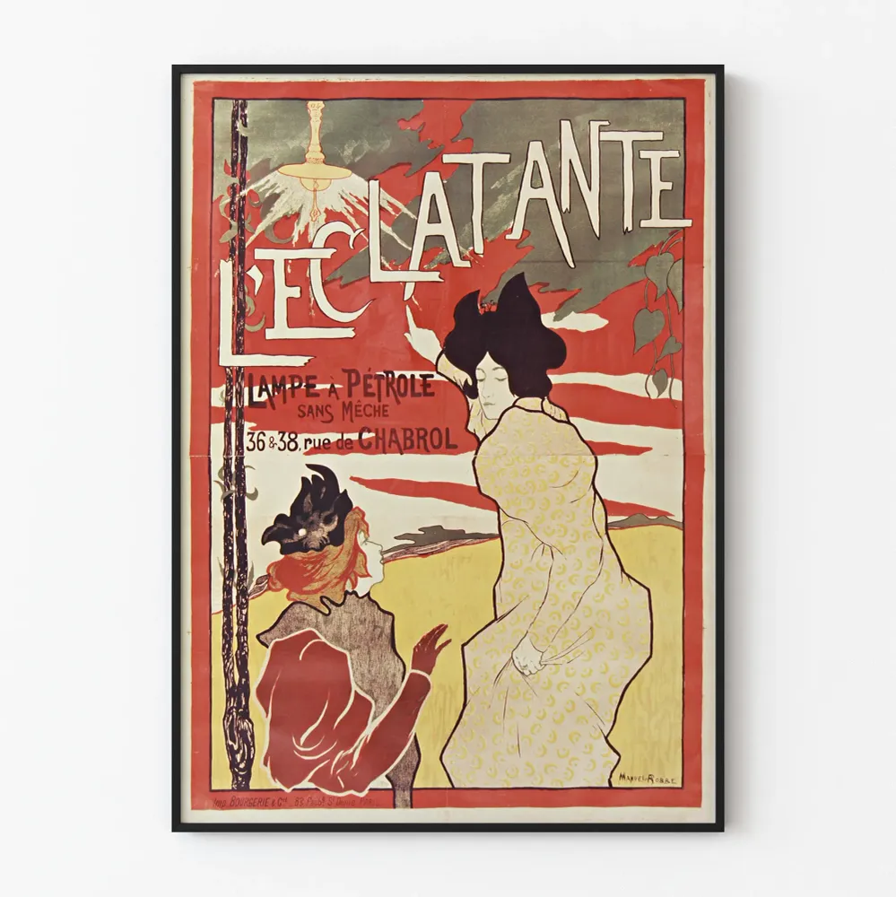 Affiche Vintage Leclatante Lampe à Pétrole sans Mèche