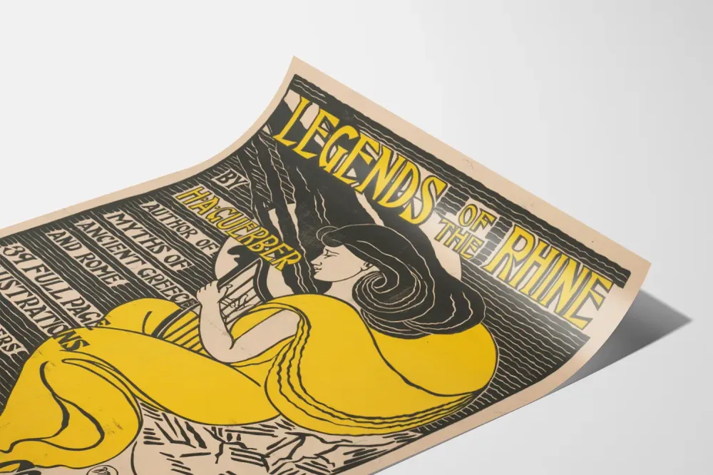 Affiche Vintage Legends Rhine - Illustration Art Nouveau