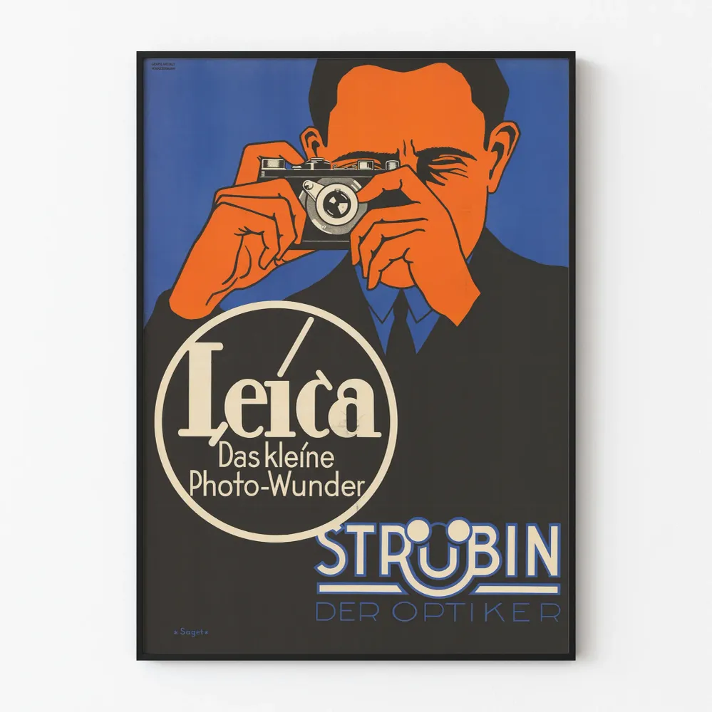Affiche vintage Leica Das kleine Photo-Wunder pour décoration murale