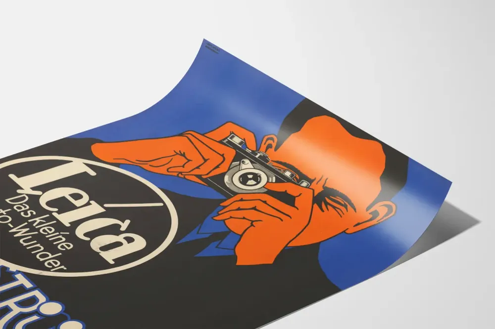 Affiche vintage Leica Das kleine Photo-Wunder pour décoration murale