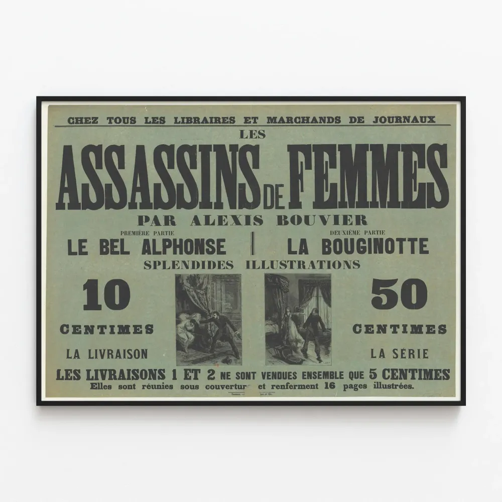 Affiche Vintage Les Assassins de Femmes par Alexis Bouvier