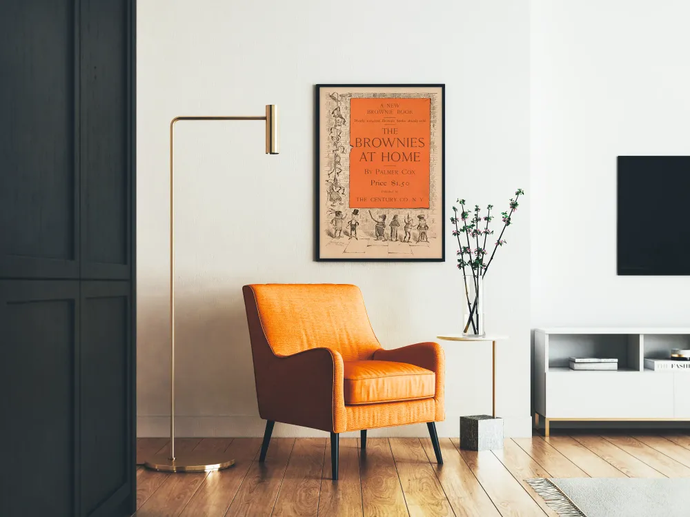 Affiche vintage Les Brownies à la maison par Palmer Cox