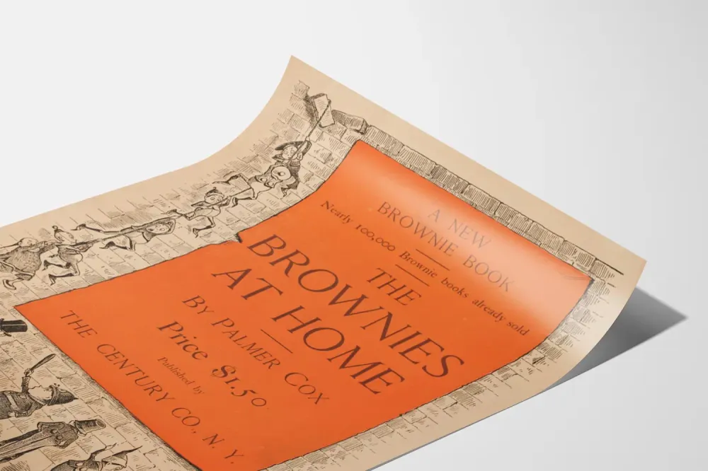 Affiche vintage Les Brownies à la maison par Palmer Cox