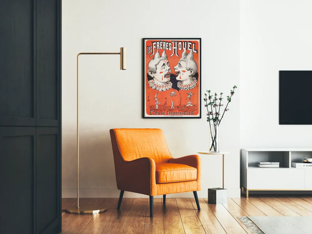 Affiche vintage Les Frères Houel Clowns Excentriques