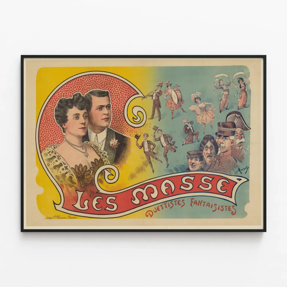 Affiche vintage Les Masse Duettistes Fantaisistes pour décoration murale