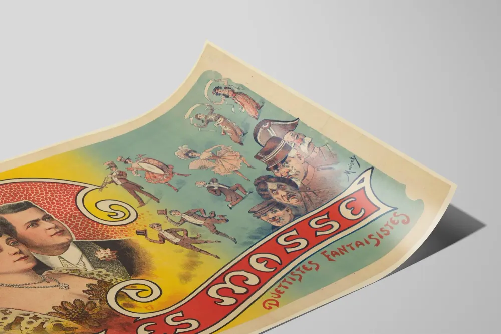 Affiche vintage Les Masse Duettistes Fantaisistes pour décoration murale