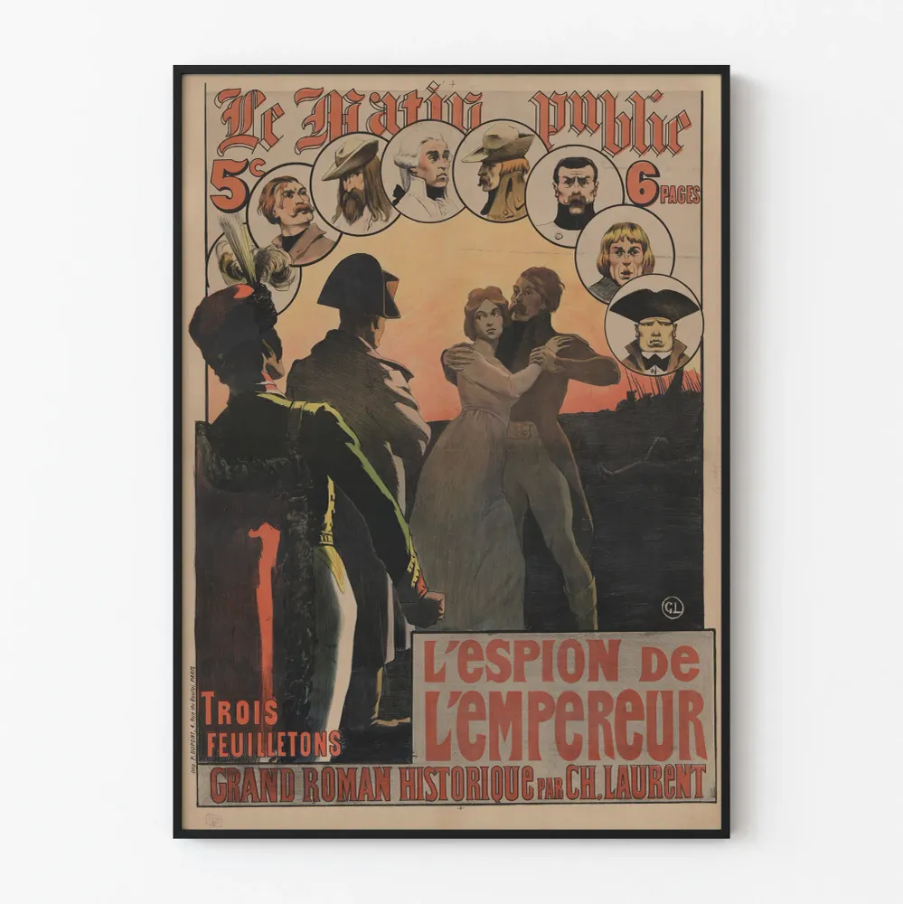Affiche vintage L'Espion de l'Empereur, grand roman historique