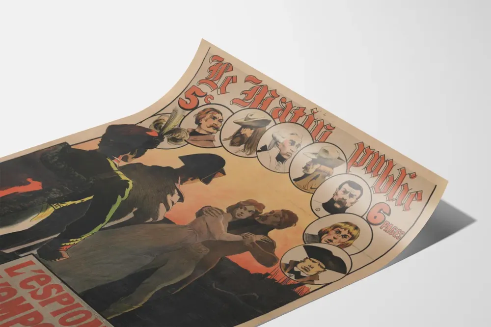 Affiche vintage L'Espion de l'Empereur, grand roman historique