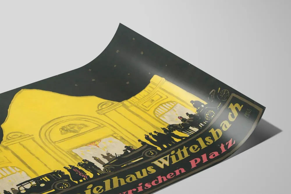 Affiche vintage Lichtspielhaus Wittelsbach au Bayrischen Platz