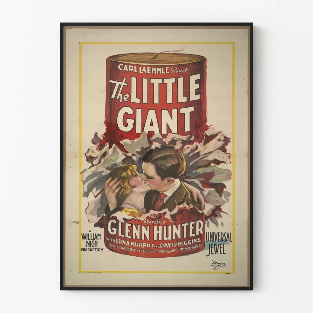 Affiche vintage Little Giant avec Glenn Hunter et Edna Murphy