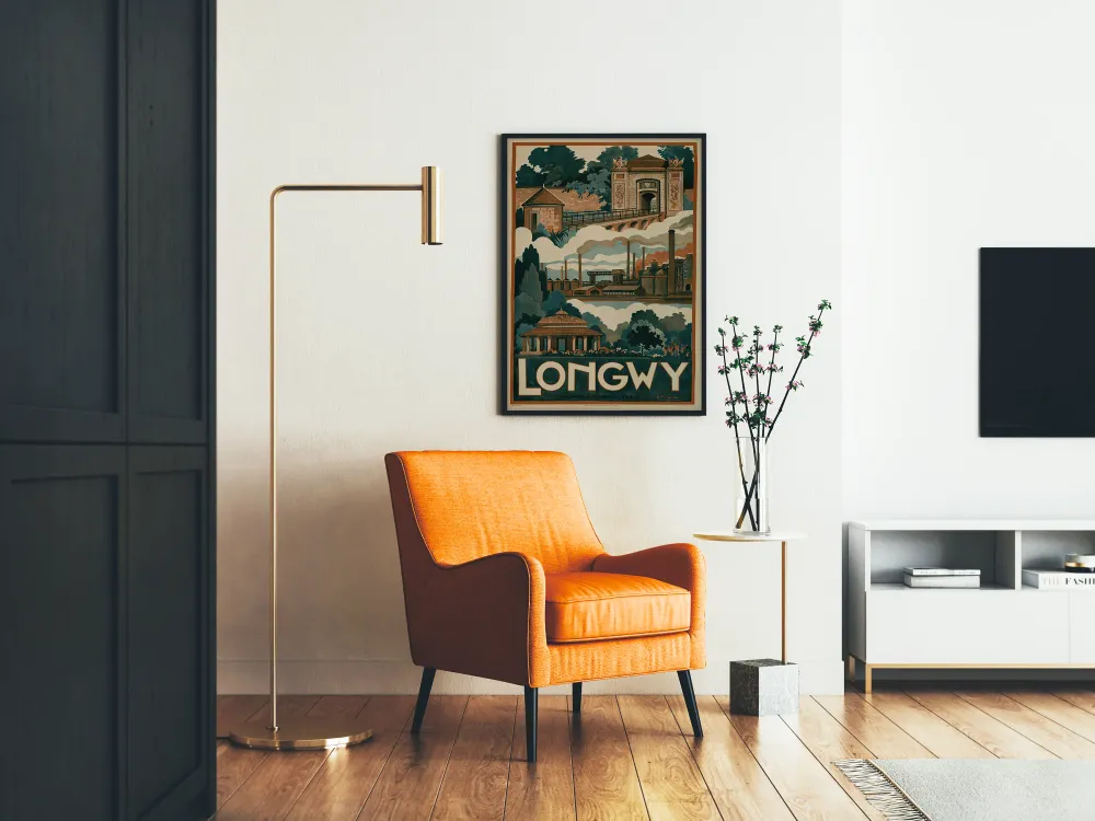 Affiche Vintage Longwy Meurthe-et-Moselle France