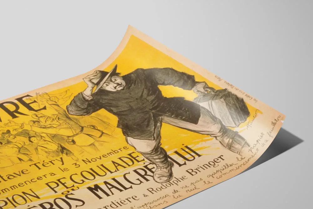 Affiche vintage L'Œuvre de Gustave Téry - Scipion Pégoulade le héros malgré lui