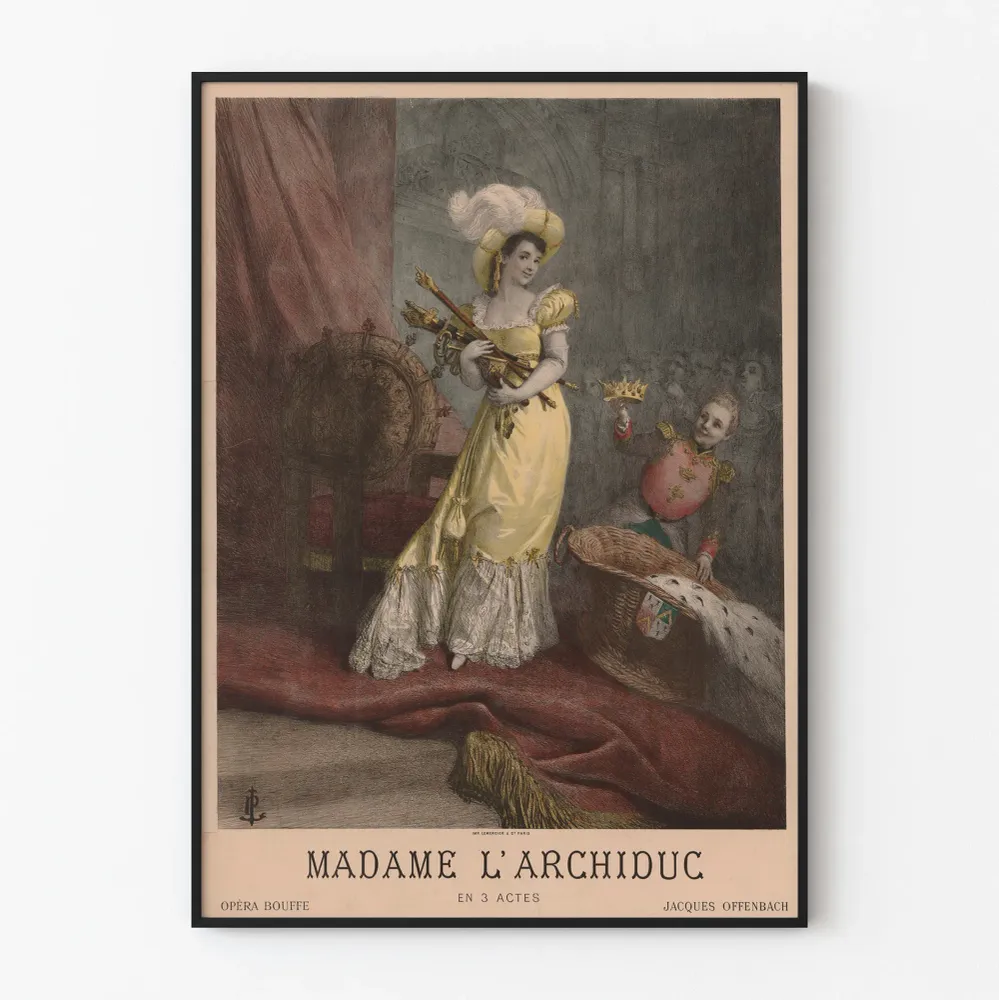 Affiche Vintage Madame l'Archiduc - Décoration Murale Théâtre Classique