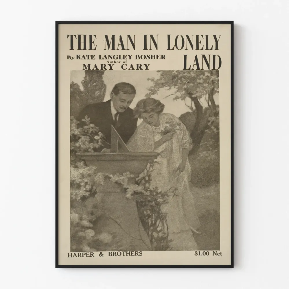 Affiche Vintage Man Lonely Land pour Décoration Murale