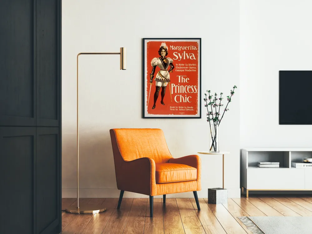 Affiche vintage Marguerita Sylva Princess Chic décoration murale