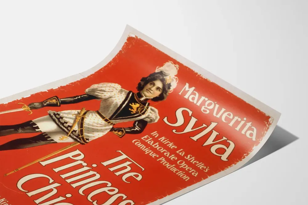 Affiche vintage Marguerita Sylva Princess Chic décoration murale