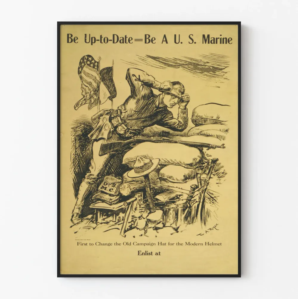 Affiche vintage U.S. Marine recrutement moderne