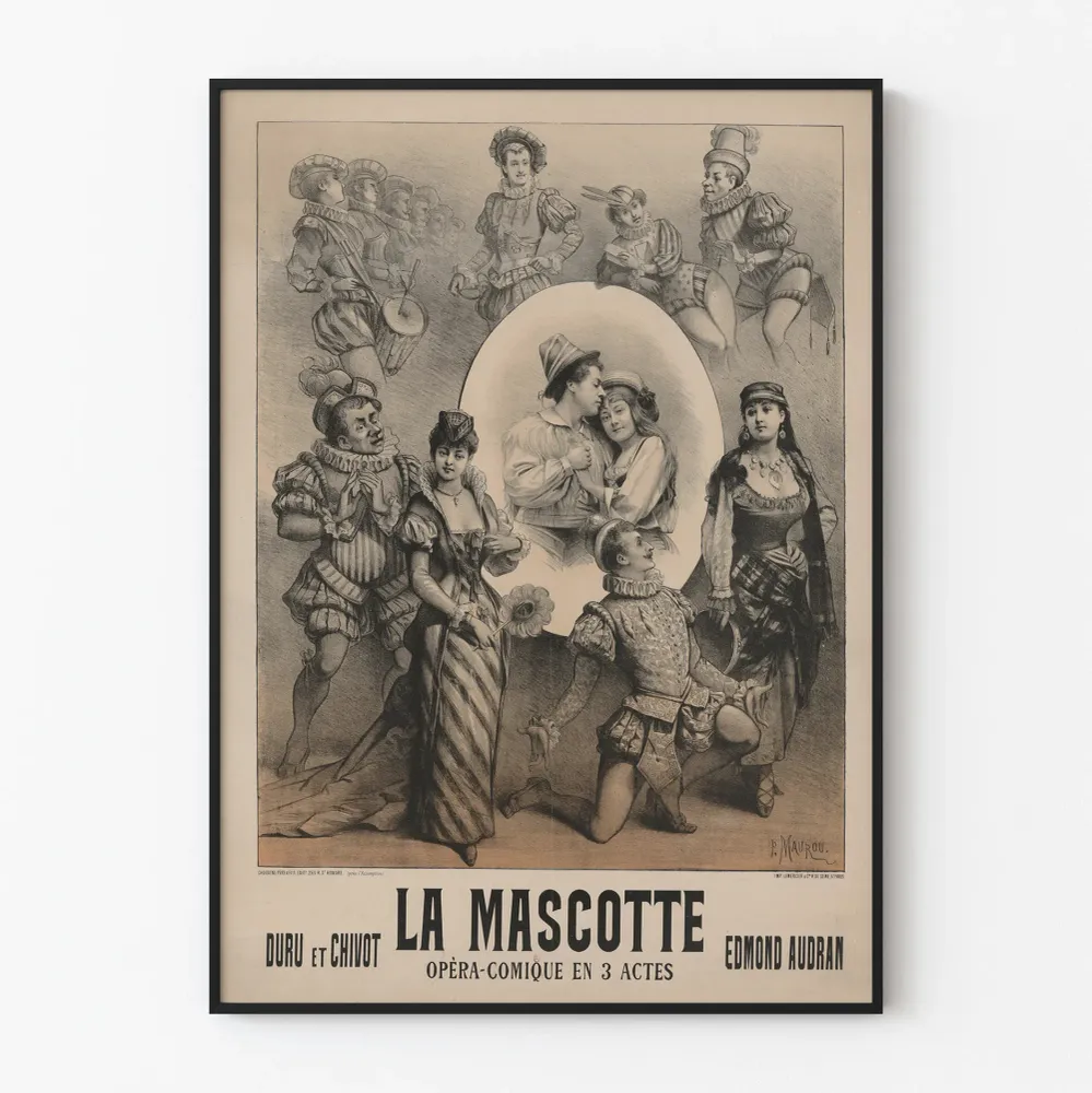Affiche Vintage La Mascotte Opéra-Comique en 3 Actes