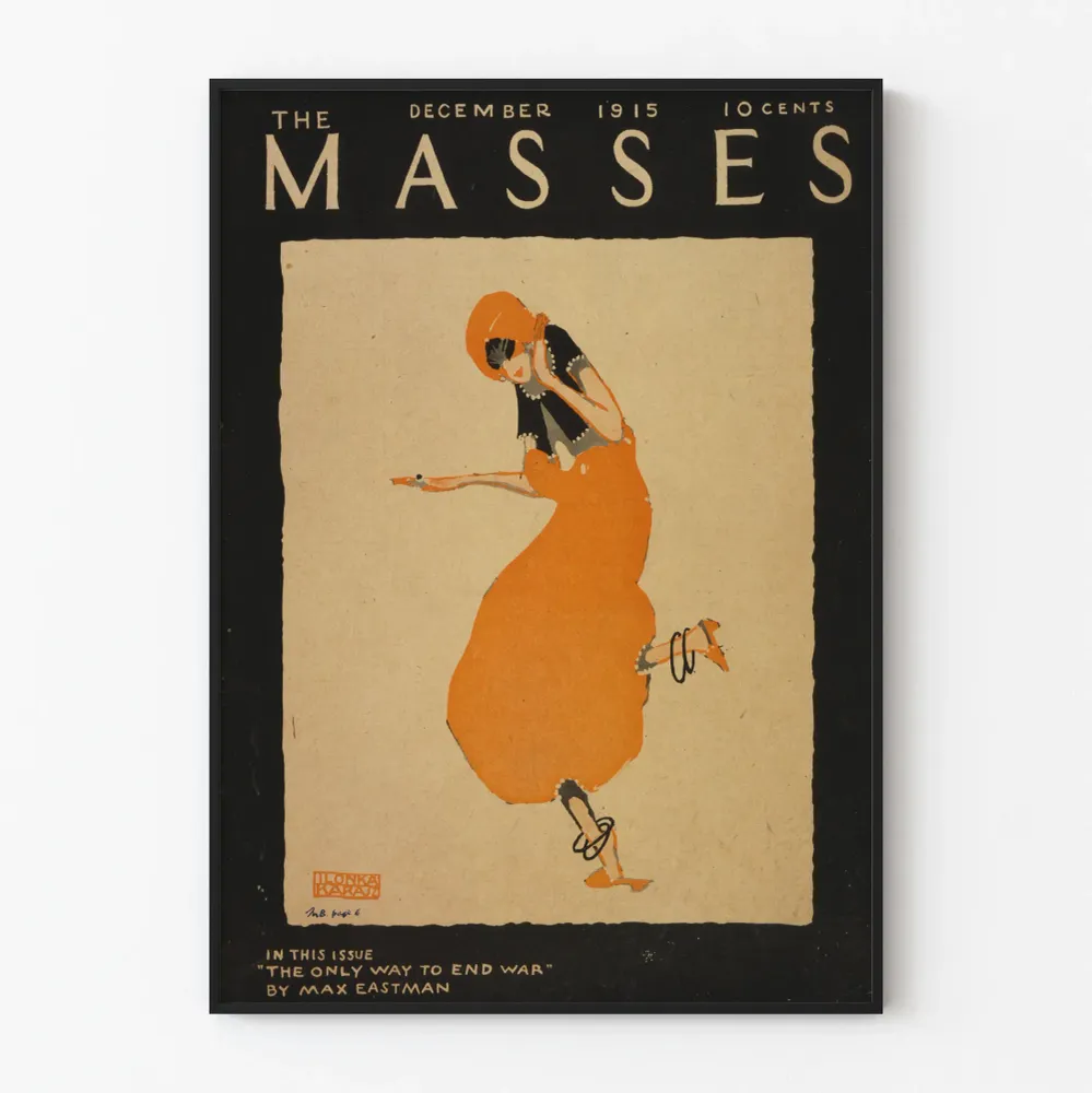 Affiche vintage Masses Décembre 1915 illustration mode années 1910