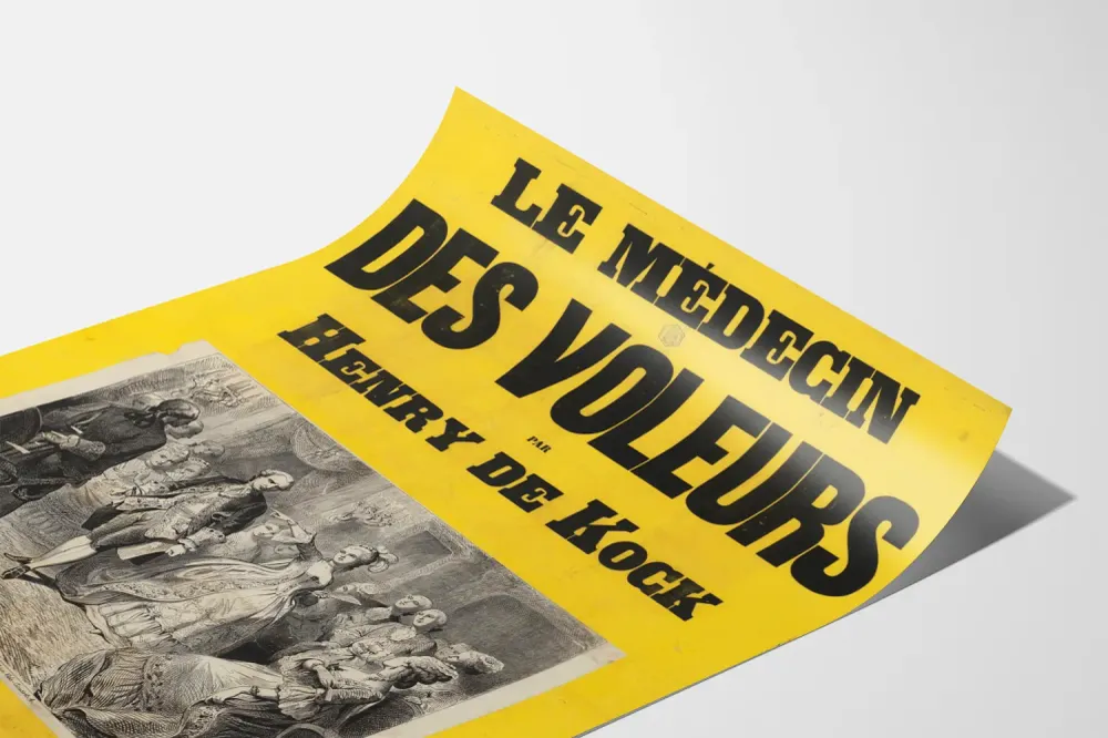 Affiche vintage Le Médecin des Voleurs par Henry de Kock