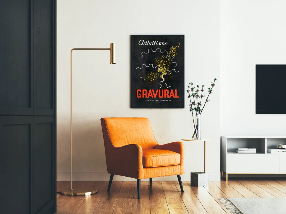 Affiche vintage médicale GRAVURAL Arthritisme