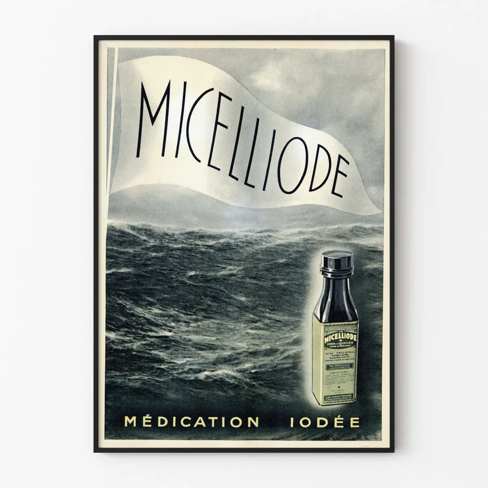 Affiche Vintage Médication Iodée Micelliode