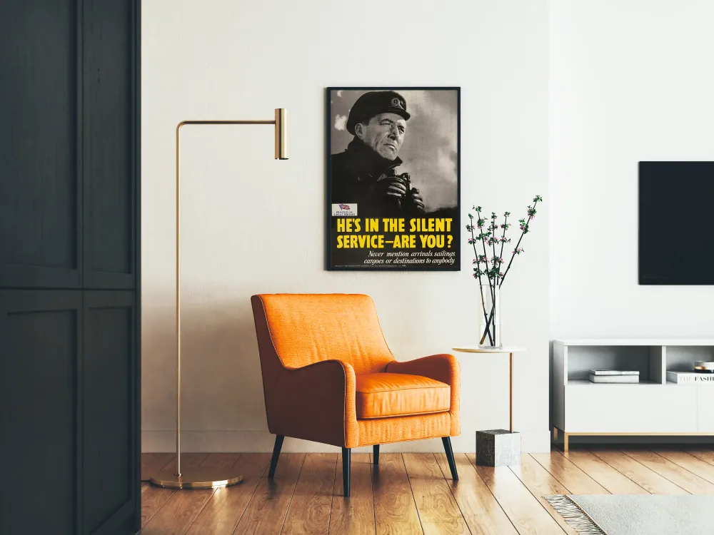 Affiche Vintage Militaire Britannique Silent Service