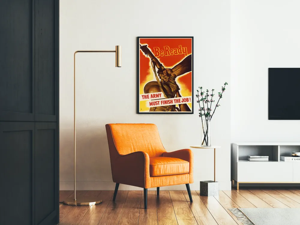 Affiche vintage militaire Be Ready - Army Must Finish Job