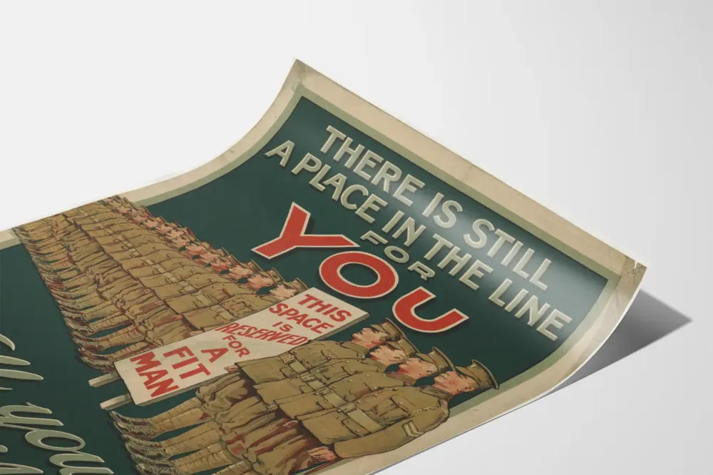 Affiche vintage militaire 'There is still place line you'