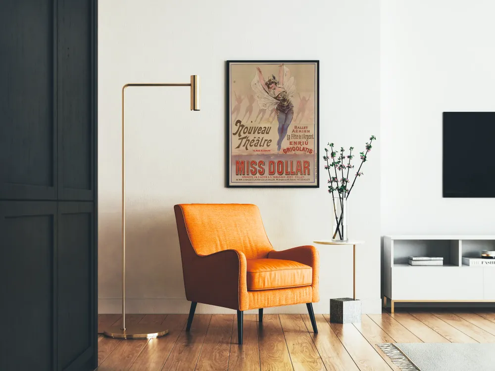 Affiche vintage Miss Dollar Nouveau Théâtre Paris décoration murale