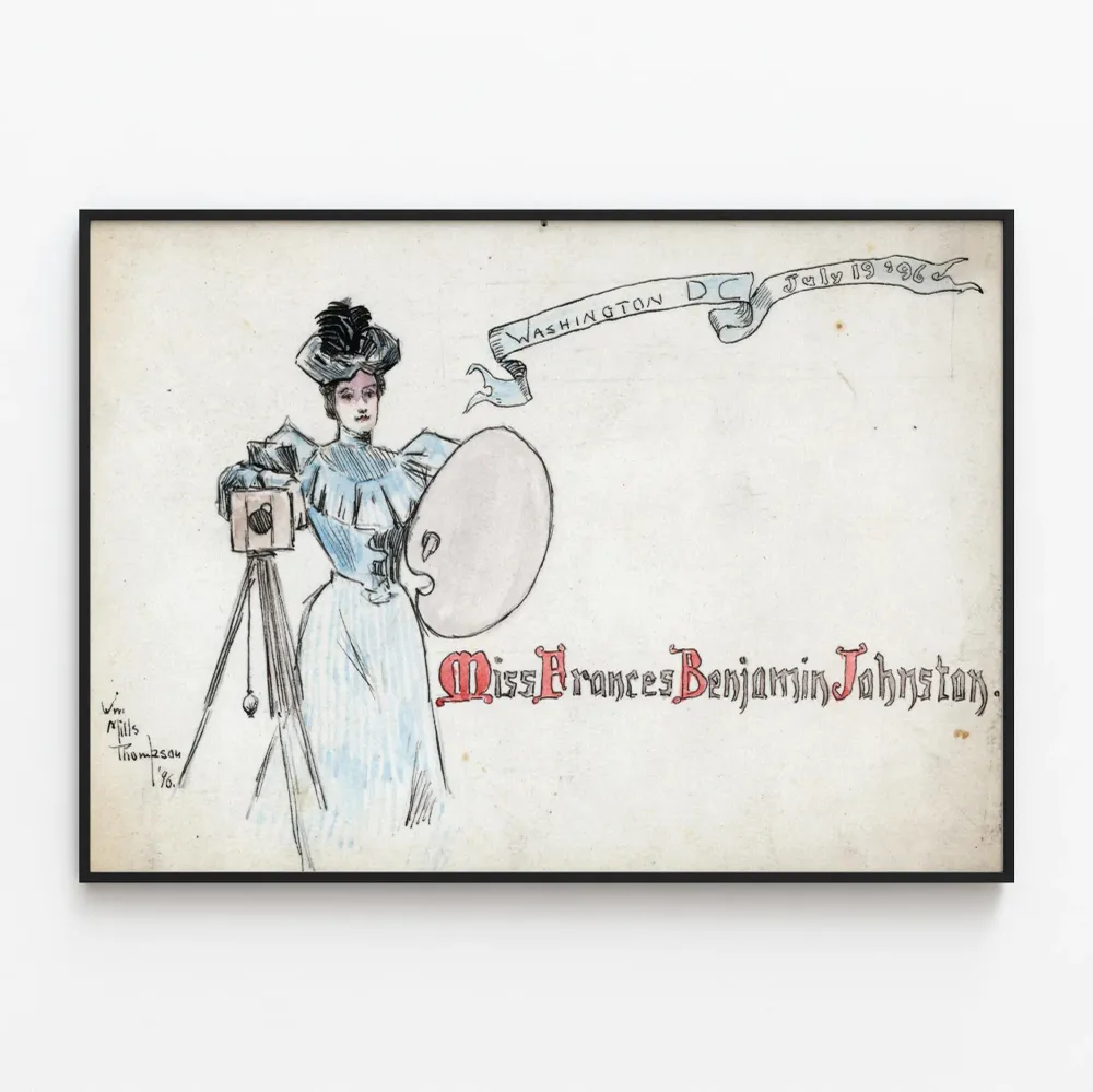 Affiche vintage Miss Frances Benjamin Johnston à Washington DC 1896