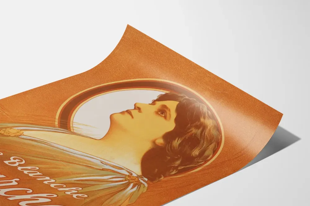 Affiche Vintage Mme Blanche Marchesi Portrait Décoratif