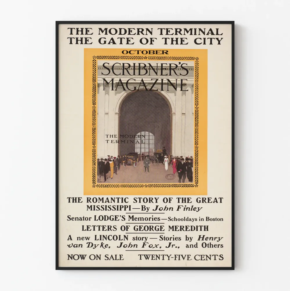 Affiche Vintage Modern Terminal Scribner's Magazine