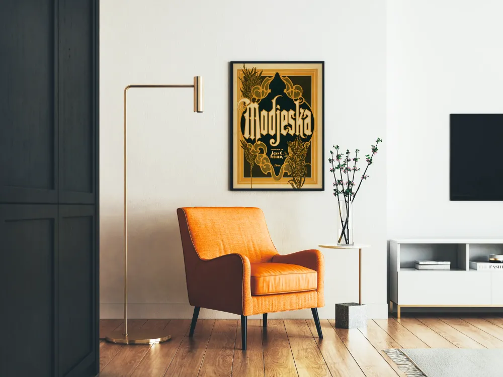 Affiche vintage Modjeska direction John C. Fisher – Décoration murale rétro