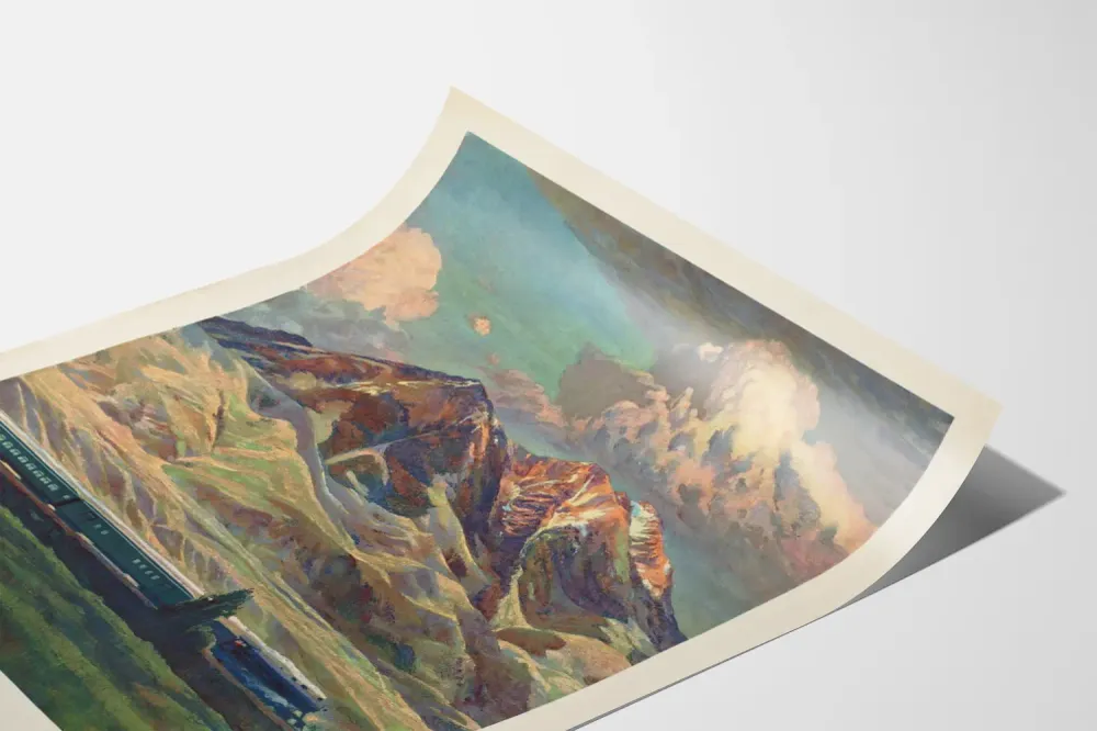 Affiche Vintage Montagne Montana Northern Pacific