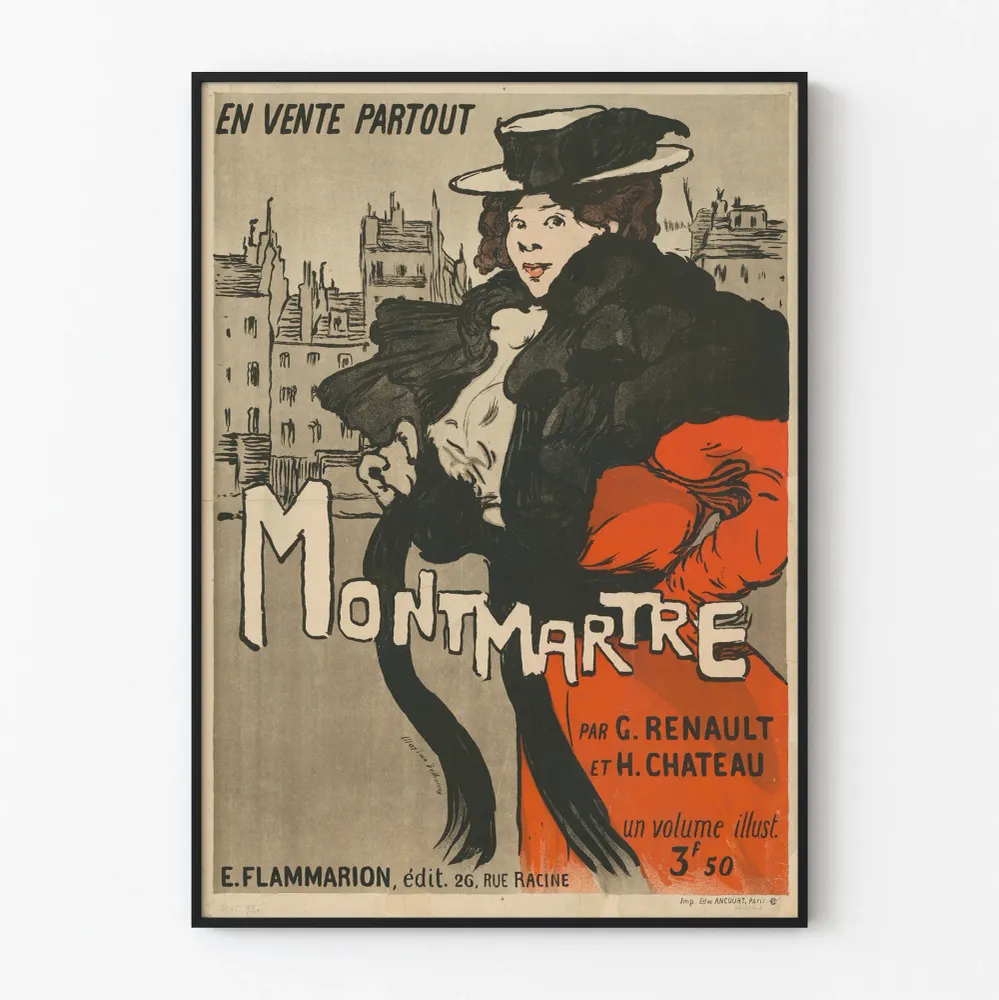 Affiche vintage Montmartre par G. Renault et H. Chateau