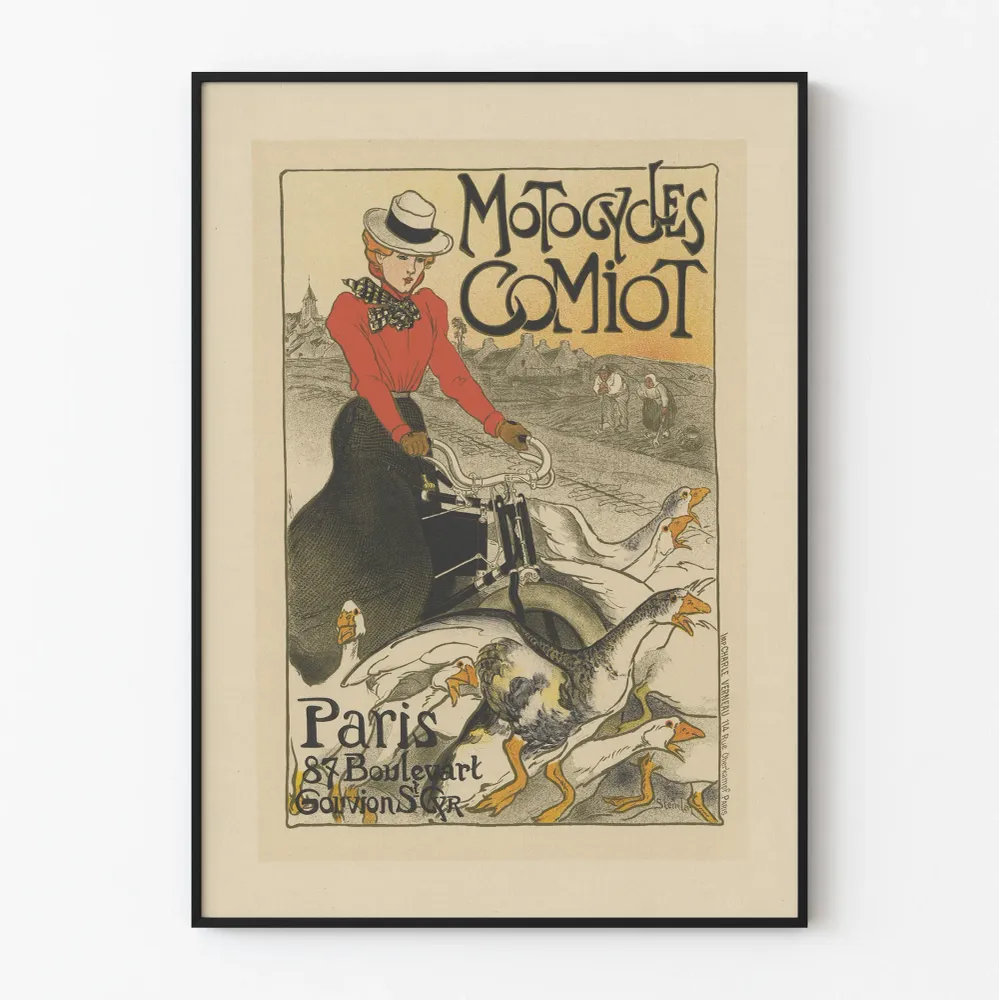 Affiche vintage Motocycles Comiot Paris boulevard Gouvion St Cyr