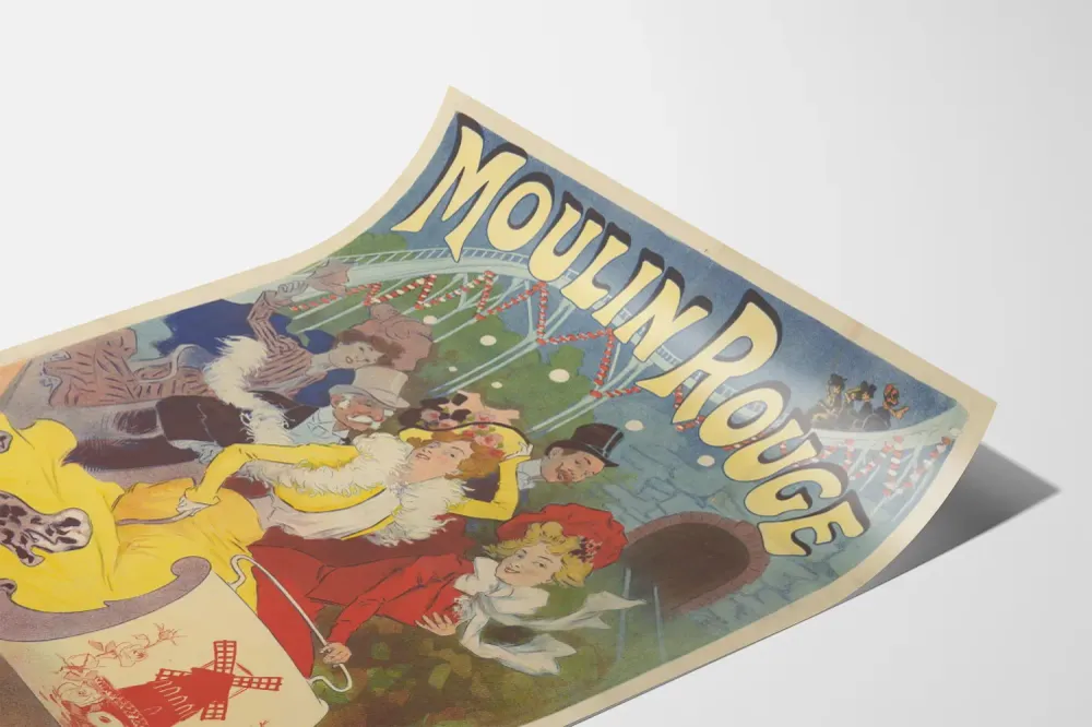 Affiche Vintage Moulin Rouge Nouvelles Montagnes Russes