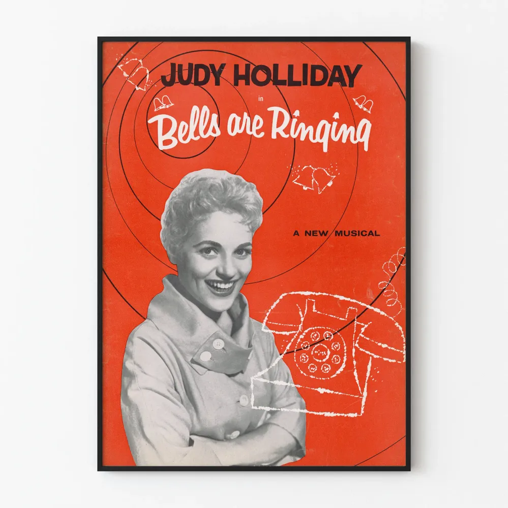 Affiche Vintage Musical Bells are Ringing avec Judy Holliday