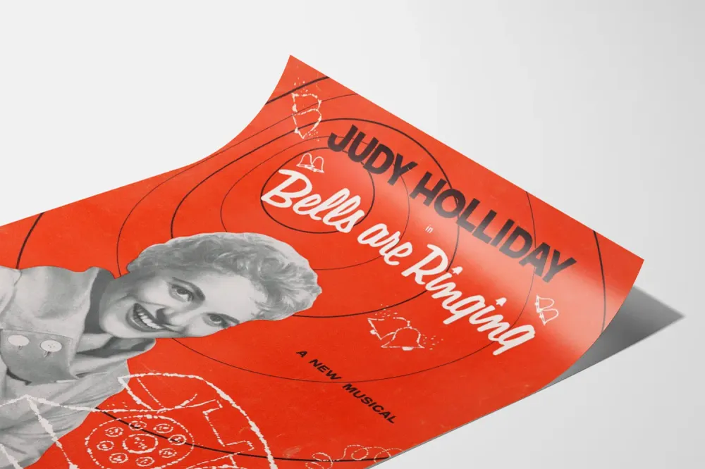Affiche Vintage Musical Bells are Ringing avec Judy Holliday