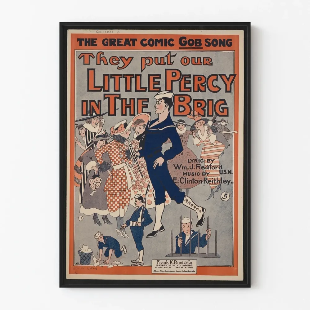 Affiche vintage musicale They Put Our Little Percy Brig
