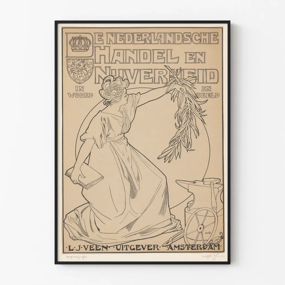 Affiche vintage De Nederlandsche Handel en Nijverheid - Décoration murale artistique