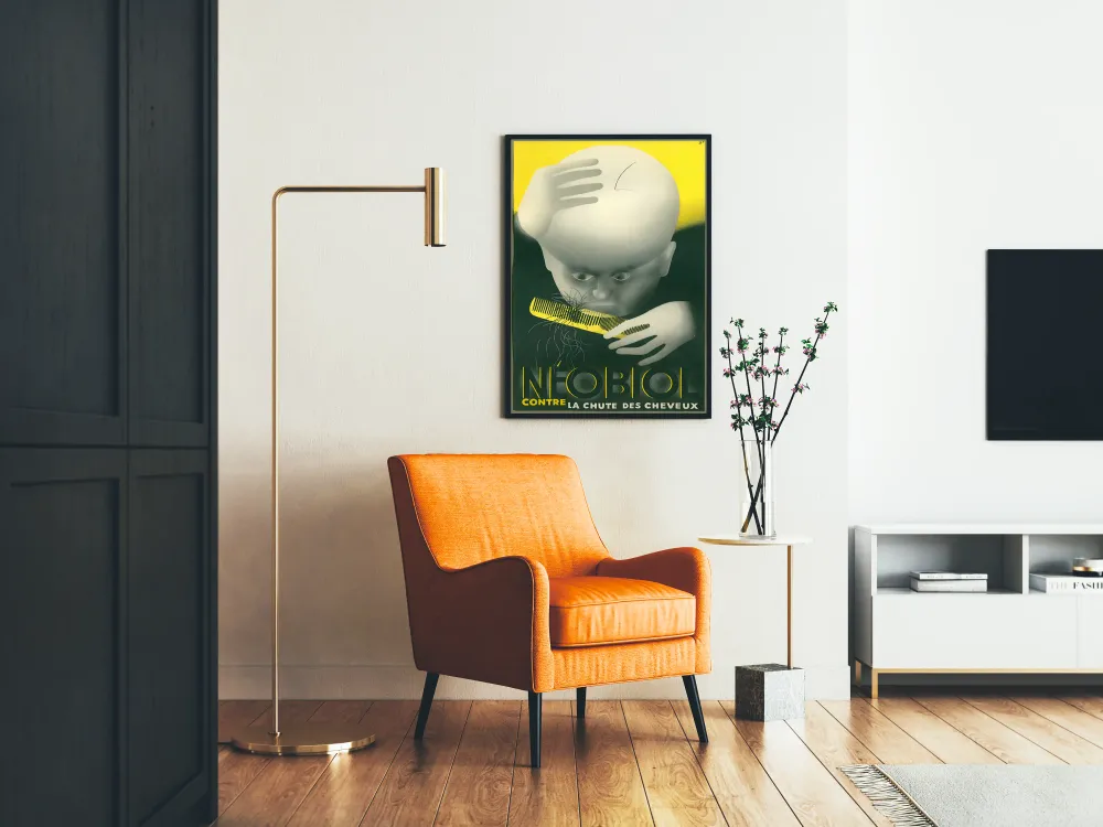 Affiche vintage Neobiol contre la chute des cheveux