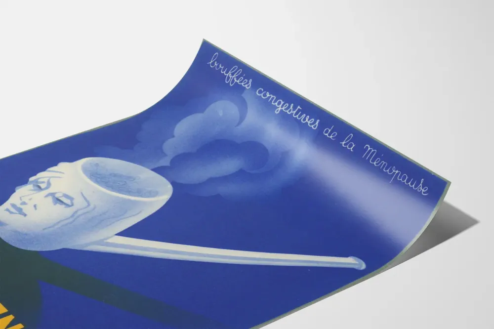 Affiche vintage Neurotensyl - Bouffées de chaleur de la ménopause