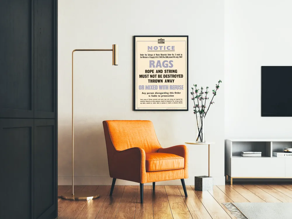 Affiche Vintage Notice Rags 1942
