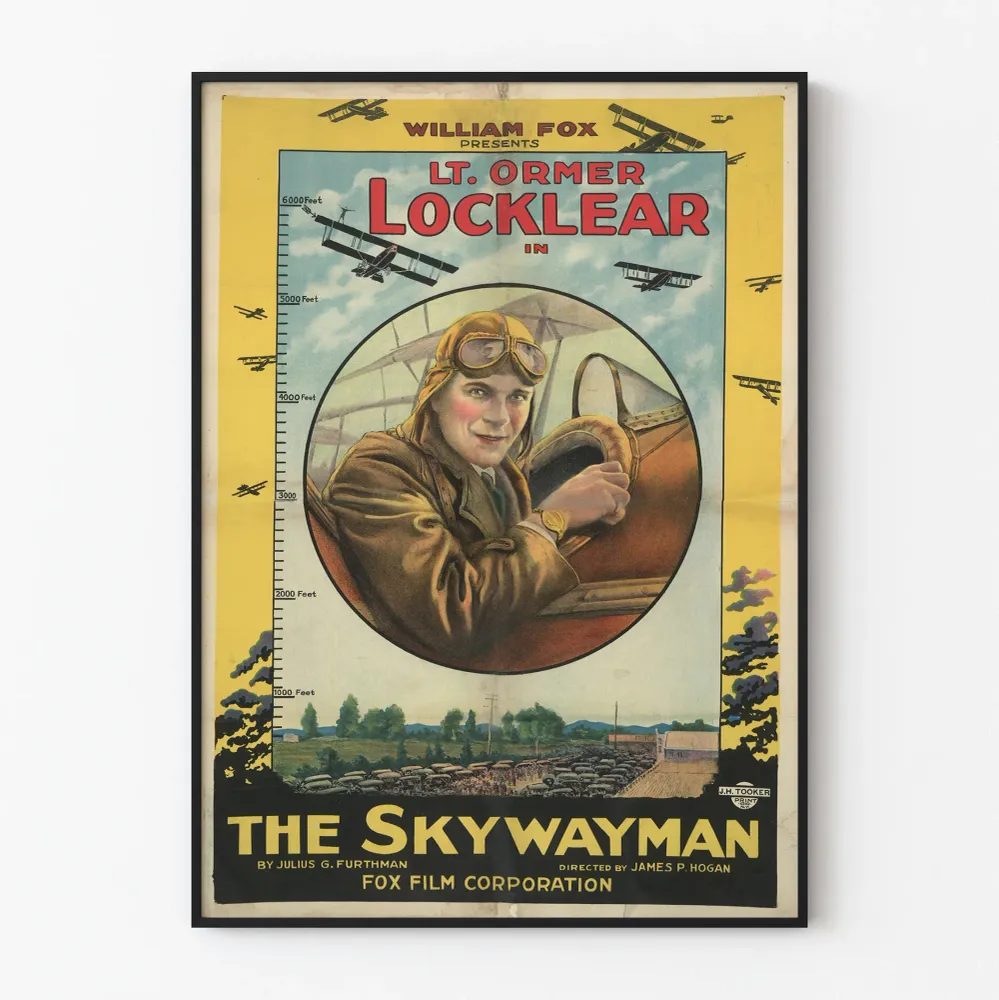 Affiche vintage Lt. Ormer Locklear Skywayman décoration murale