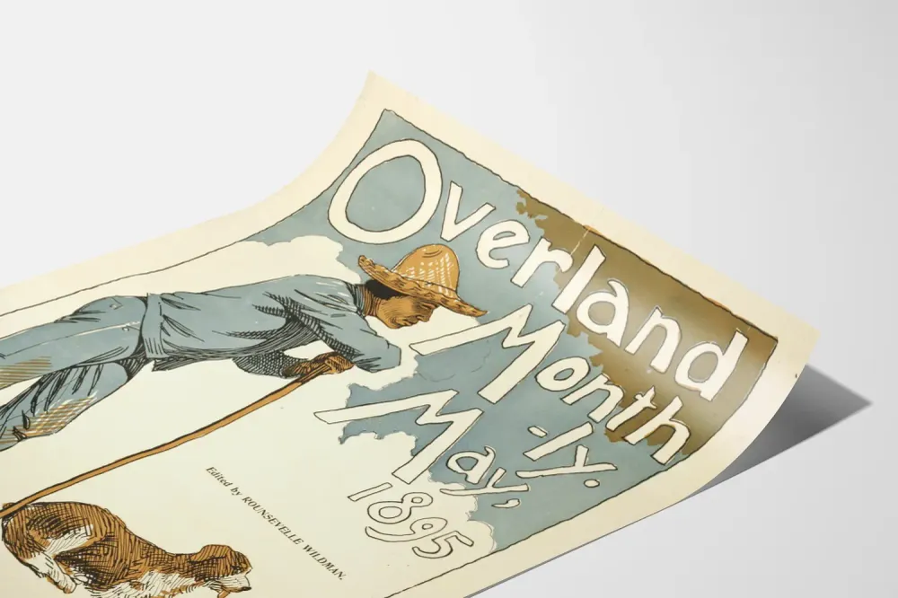 Affiche Vintage Overland Monthly Mai 1895 - Décor Murale Historique