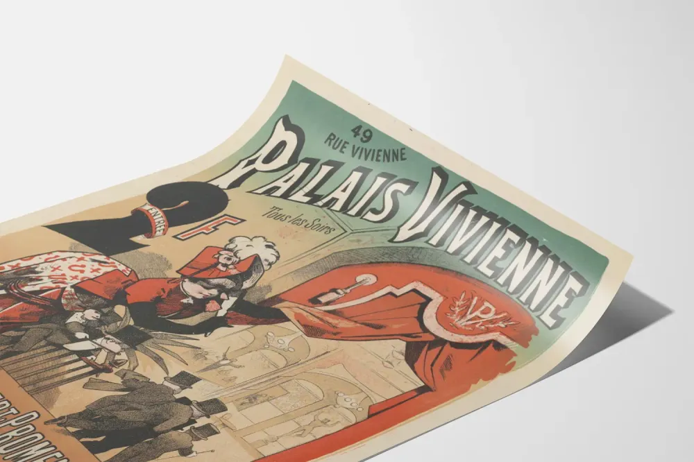 Affiche vintage Palais Vivienne - Concerts et bals à Paris
